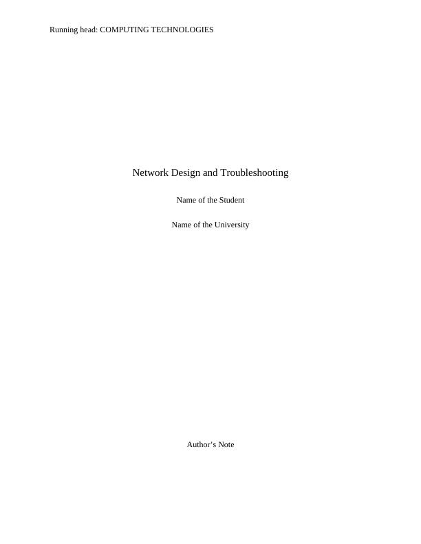 Network Design and Troubleshooting_1