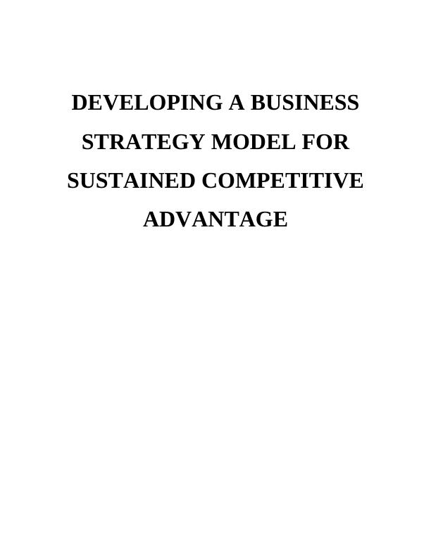 BUSINESS STRATAGE MODEL FOR SUSTAINED COMPETITIVE ADVANTAGE IN EU Dairy Industry_1