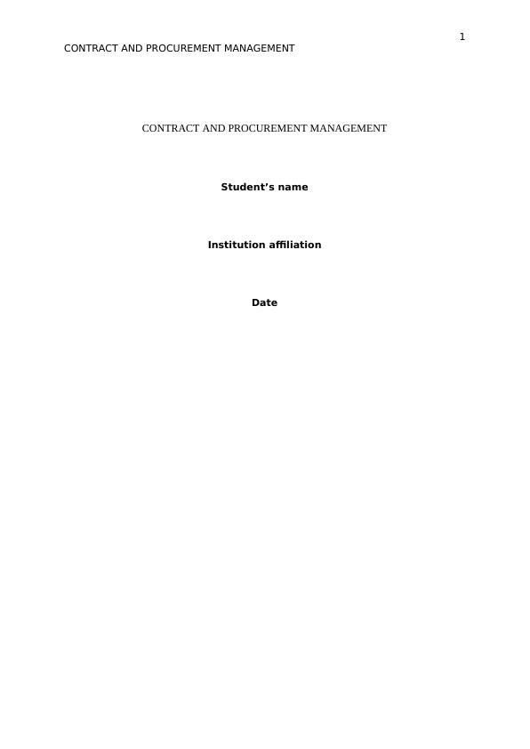 Contract and Procurement Management Assessment 2022_1