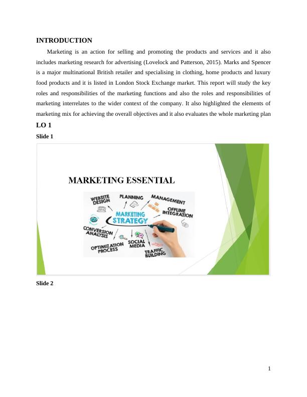 marketing essentials assignment