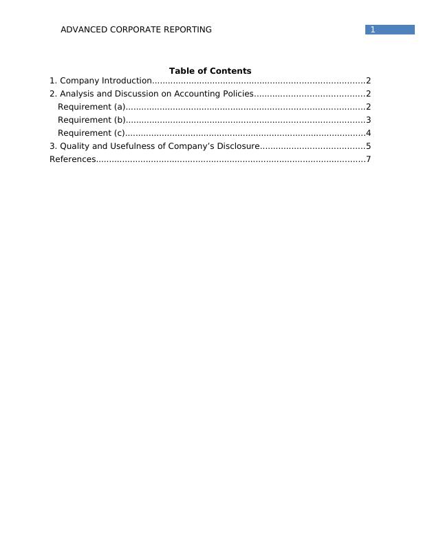 Advanced Corporate Reporting | Report_2