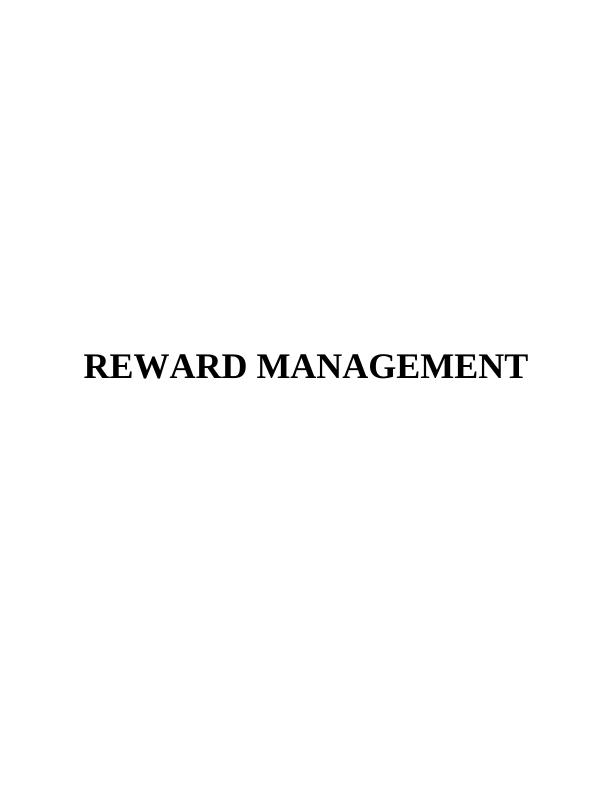Reward Management - Assignment Solution_1