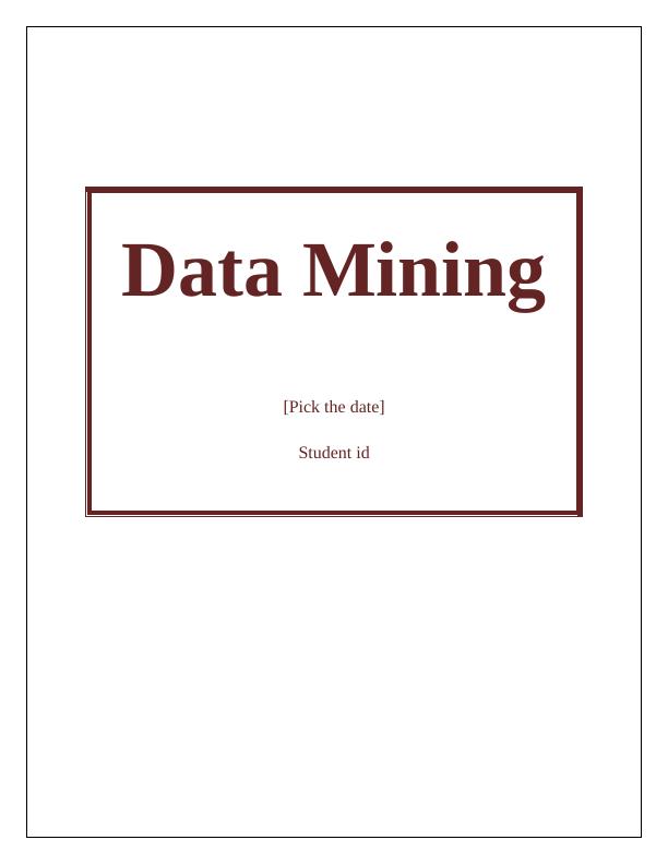 Assignment Data Mining - XL Miner_1