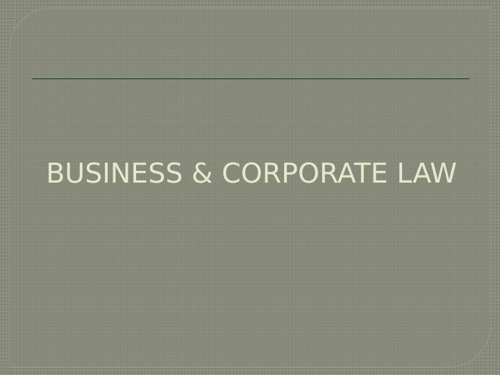 Business & Corporate Law_1