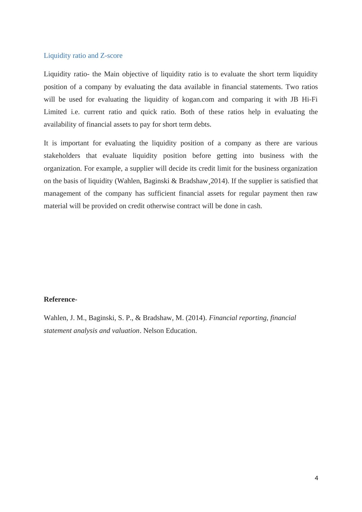 Financial Statement Analysis of and JB HiFi Limited