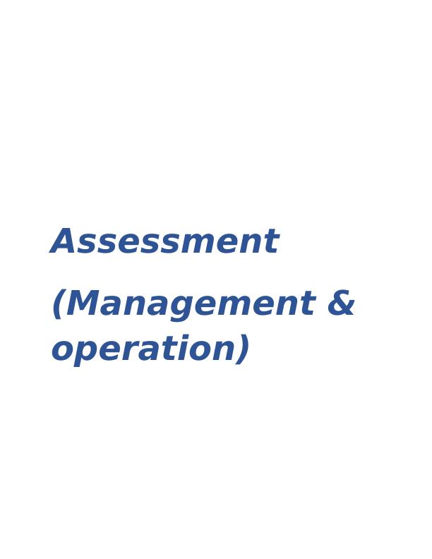 Assessment (Management & operation)._1