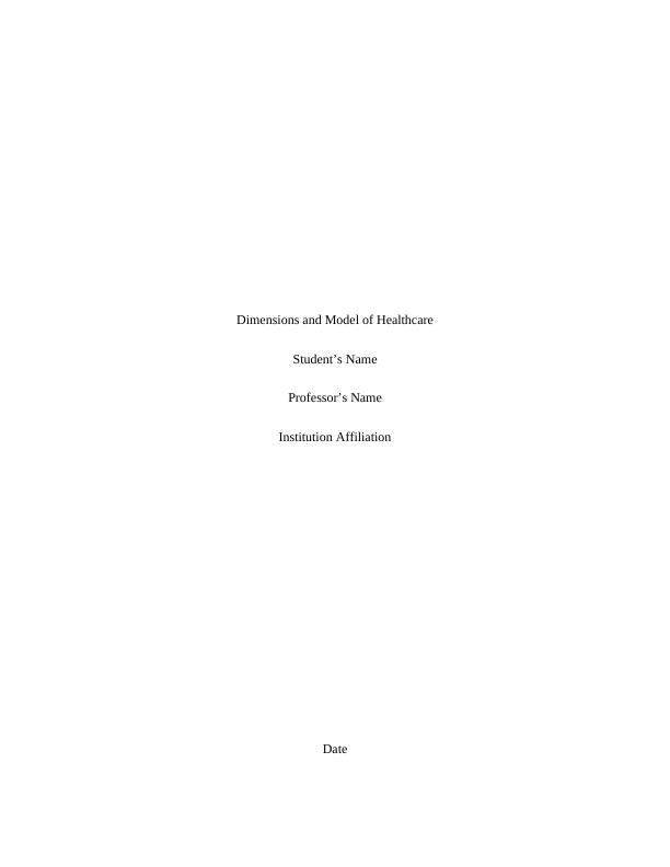 Dimensions and Model of Healthcare PDF_1
