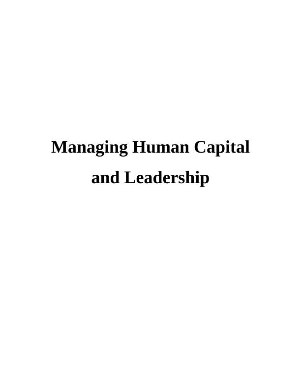 managing human capital assignment