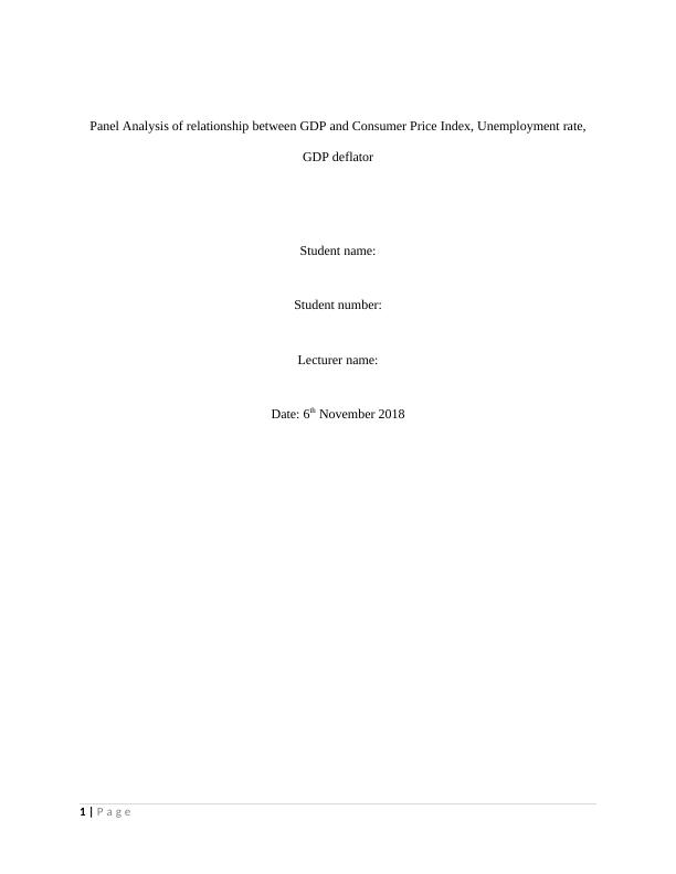Panel Analysis of relationship between GDP and Consumer Price PDF_1