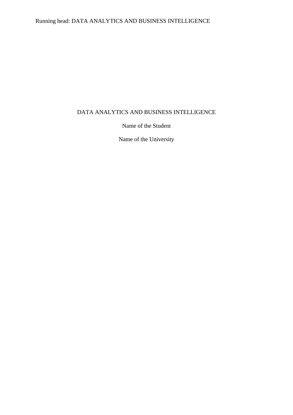 Data Analytics And Business Intelligence_1