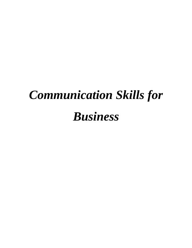 Communication Skills Business Assignment_1