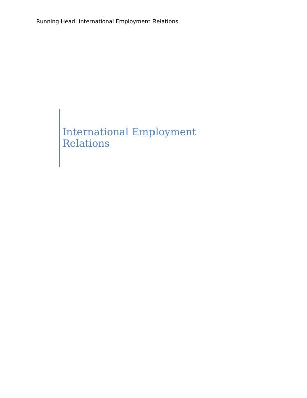 International Employment Relations - HRMT 20029_1