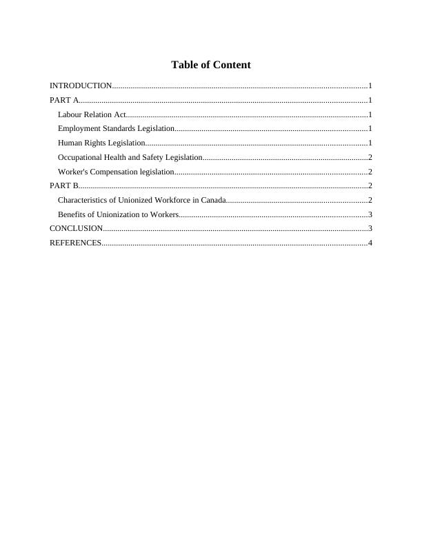 Employee and Labour Relations: Legislation and Benefits of Unionization in Canada_2