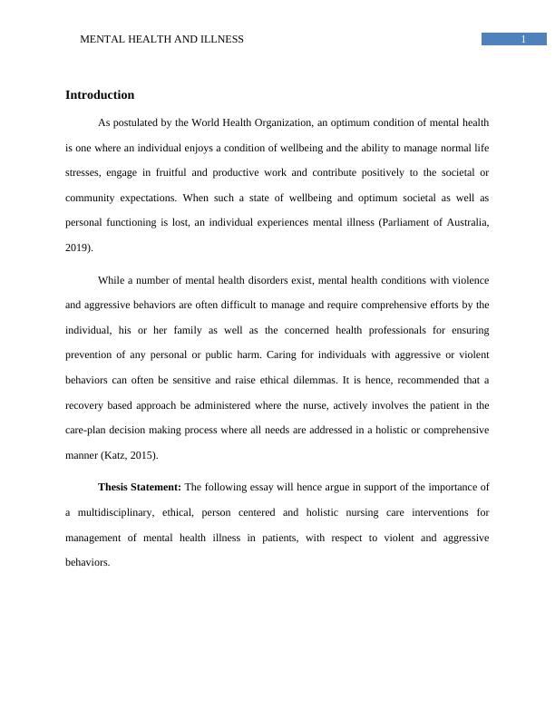 Mental health And Illness | Assessment_2