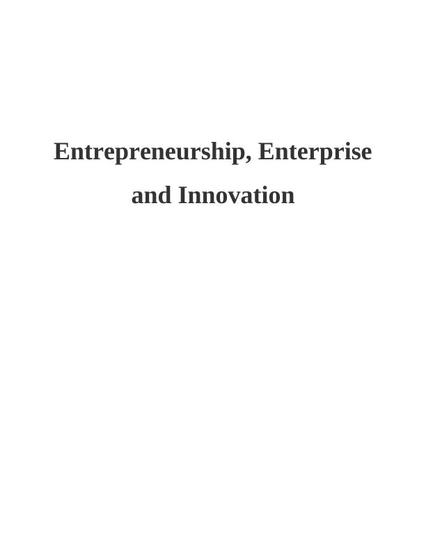 Entrepreneurship, Enterprise and Innovation_1