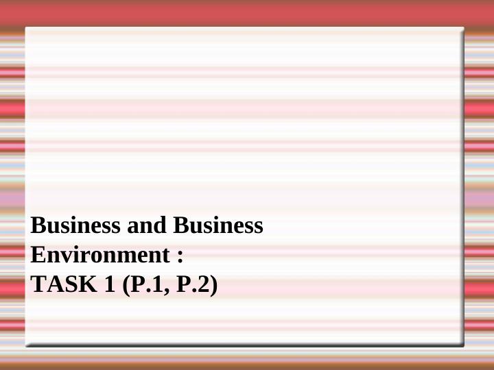 Various Types of Organizations and Scope of Business_1