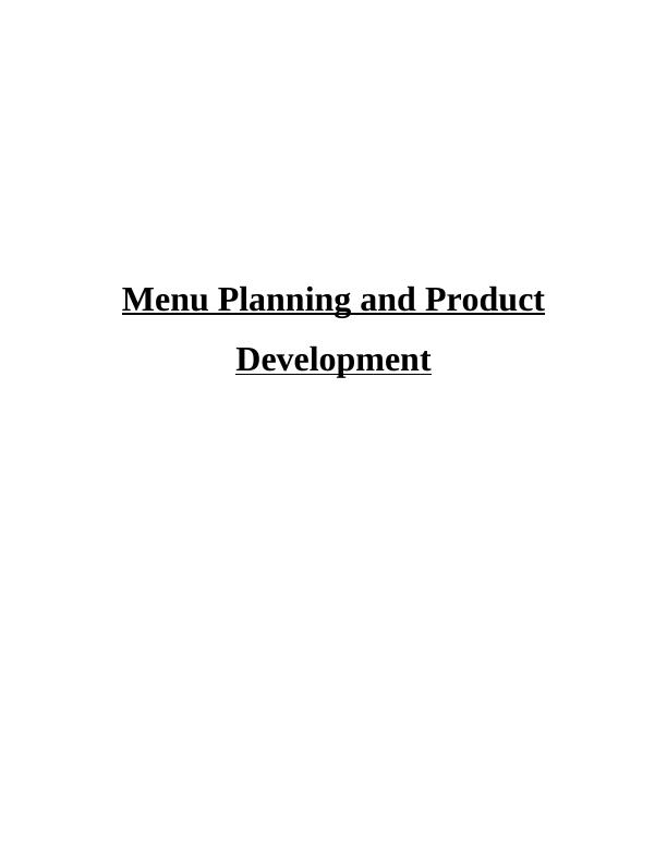 Menu Planning & Product Development_1