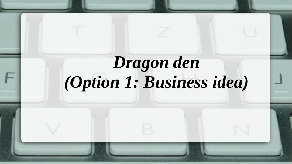 dragons den business plan template