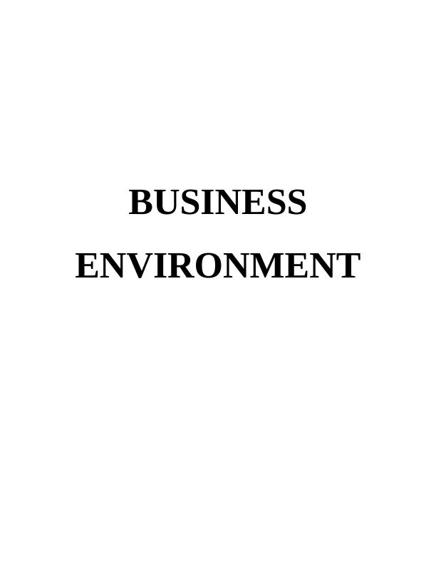 Influence of external environmental on business operation_1