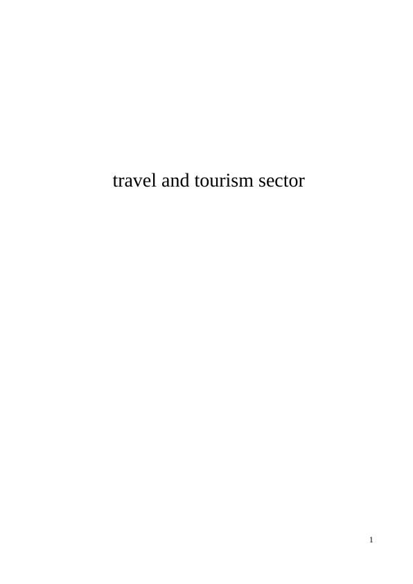 Travel and Tourism Sector of London | Study_1
