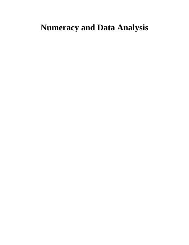 Numeracy and Data Analysis: A Survey_1