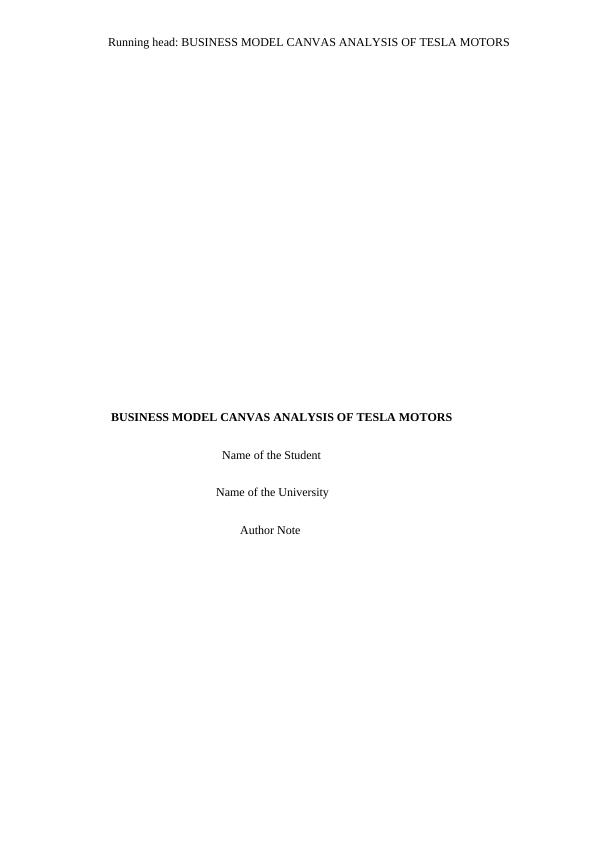 Business Model Canvas Analysis of Tesla Motors_1