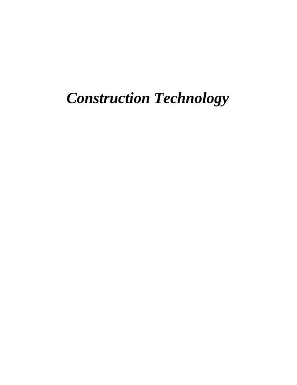 Construction Technology - Assignment_1