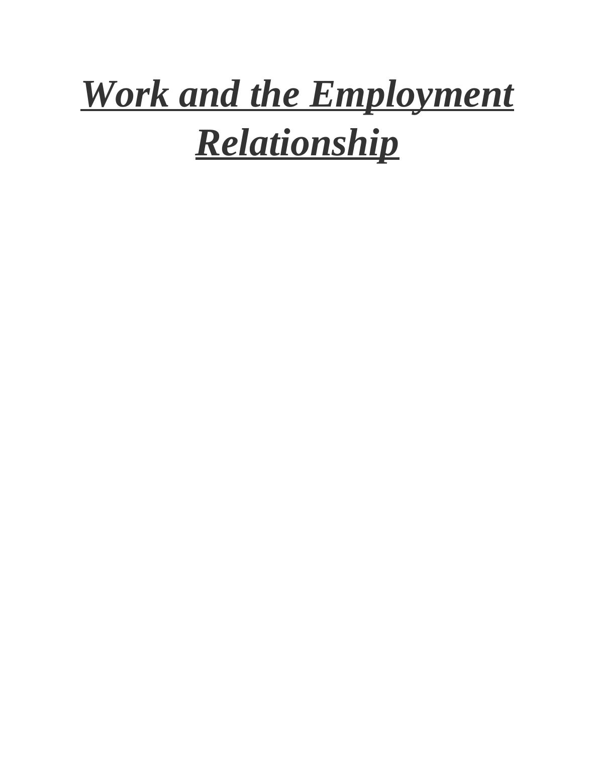 Employment Relationship and Key Stakeholders_1