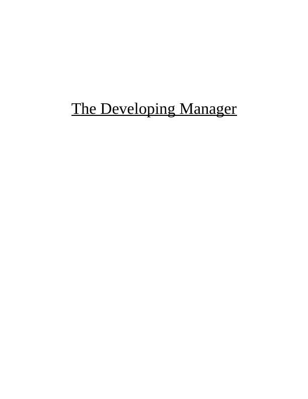 The Developing Manager_1