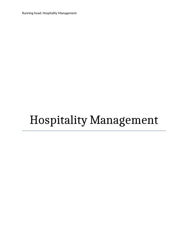 Assignment Hospitality Management Case Study_1