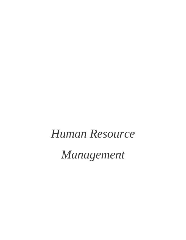 Human Resource Management Report -  Posh Nosh_1