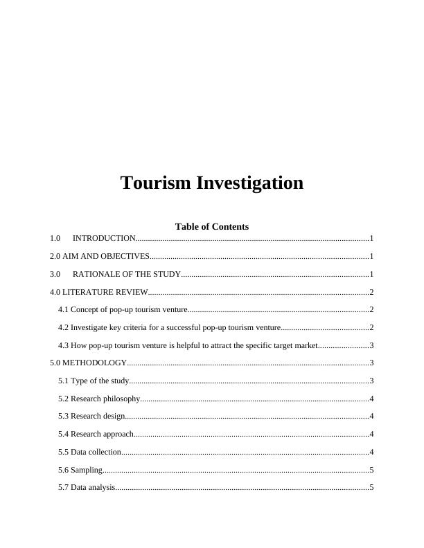 Tourism  Investigation - Assignment   PDF_1