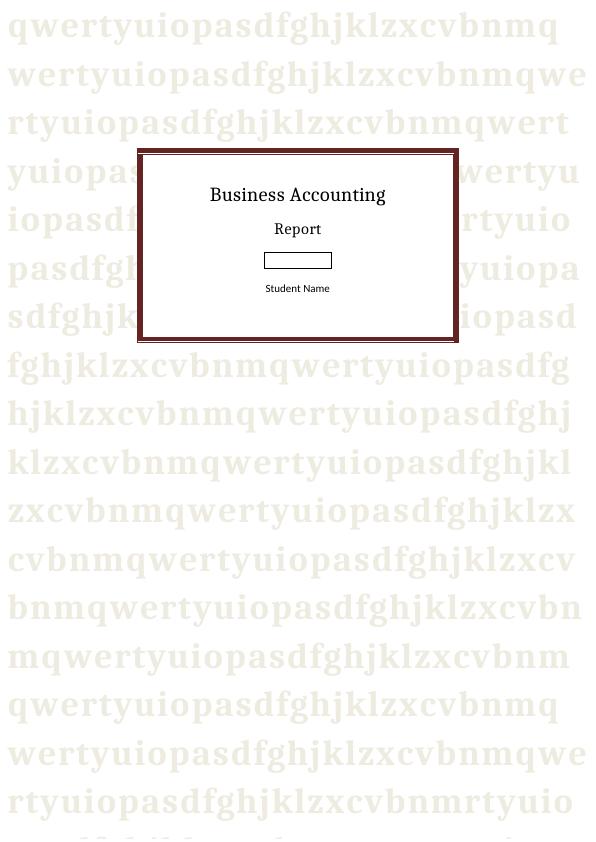 Business Accounting Assignment :  Sewing Easy Ltd_1