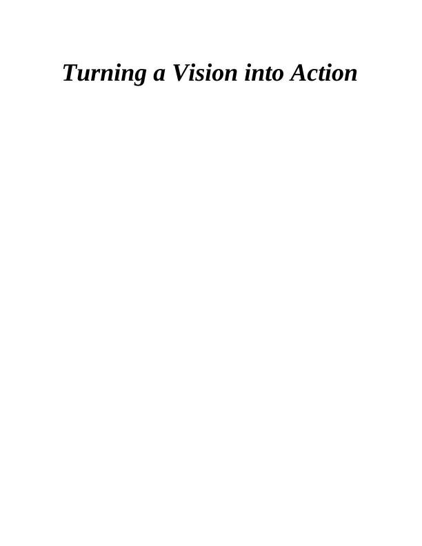 Entrepreneurship Assignment - Turning a Vision into Action_1