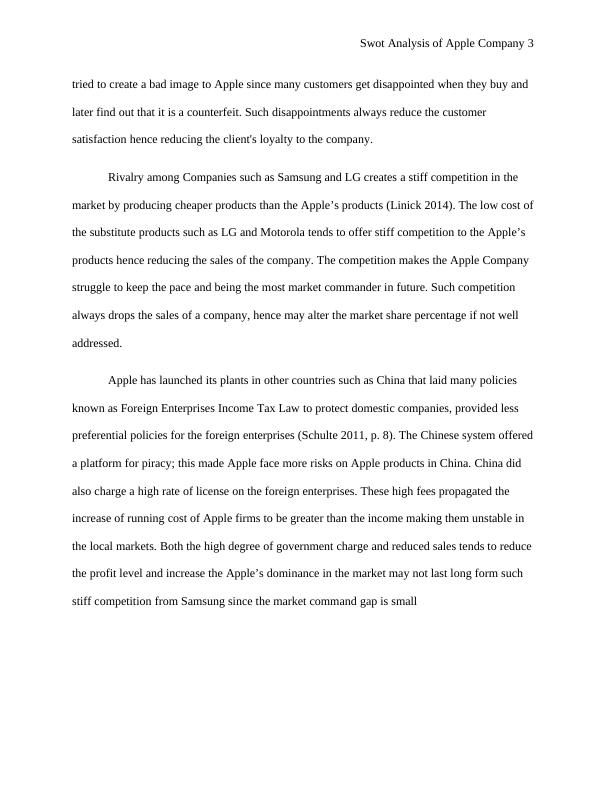 Swot Analysis Of Apple Company | Paper_3