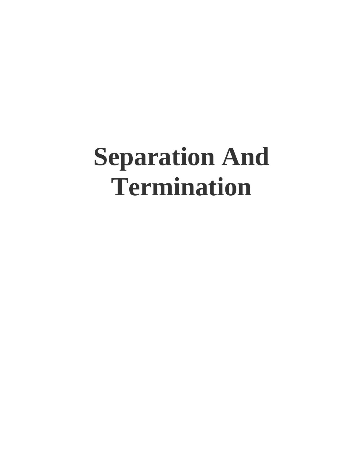 Separation And Termination_1