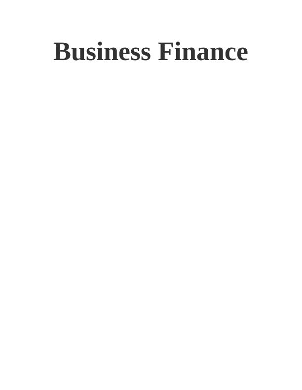 Business Finance - Snappy Drinks Plc_1