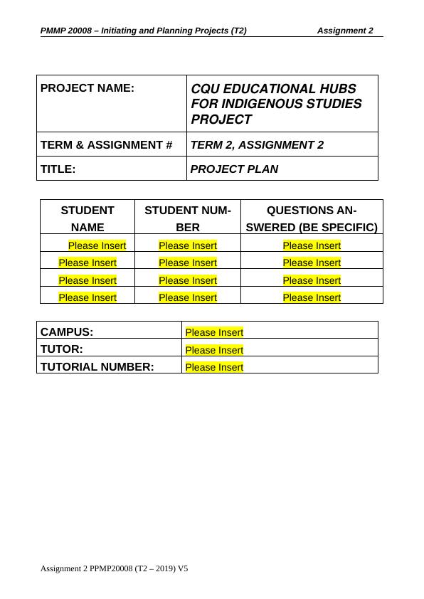 Project Plan for CQU Educational Hubs for Indigenous Studies Project_1
