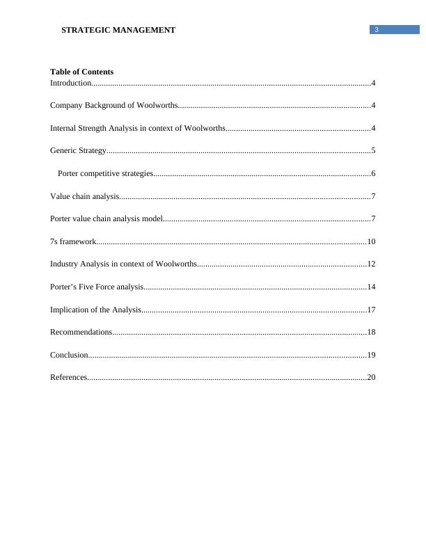Strategic Management - Report On Woolworths_3