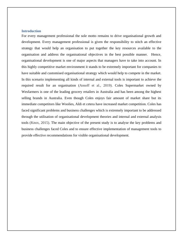 Organisational Development: Case Study of Coles Supermarket_3