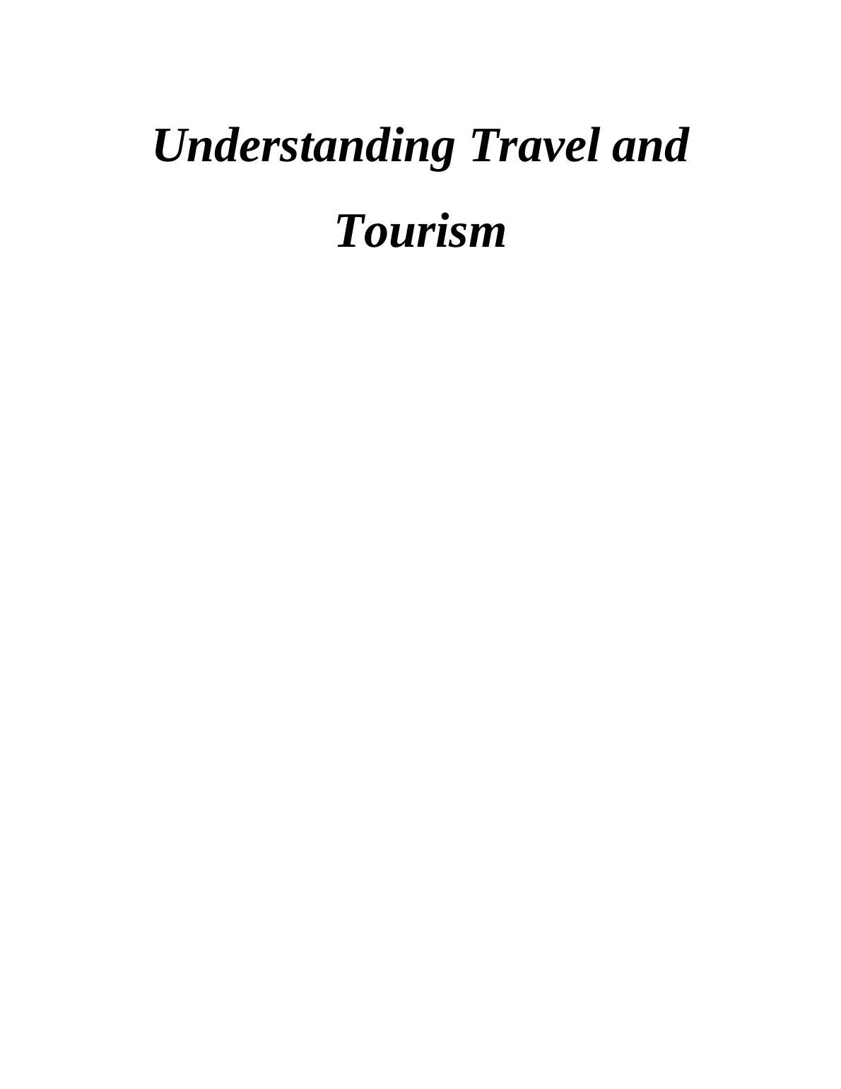 hospitality and tourism assignment