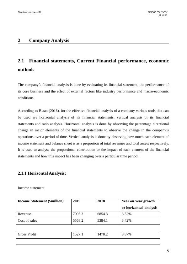 The Financial Analysis of JB HI FI Report 2022_6