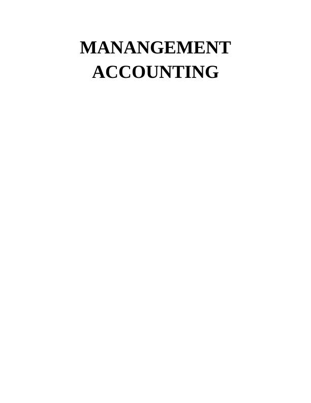 Management Accounting Assignemnt | Nero ltd_1