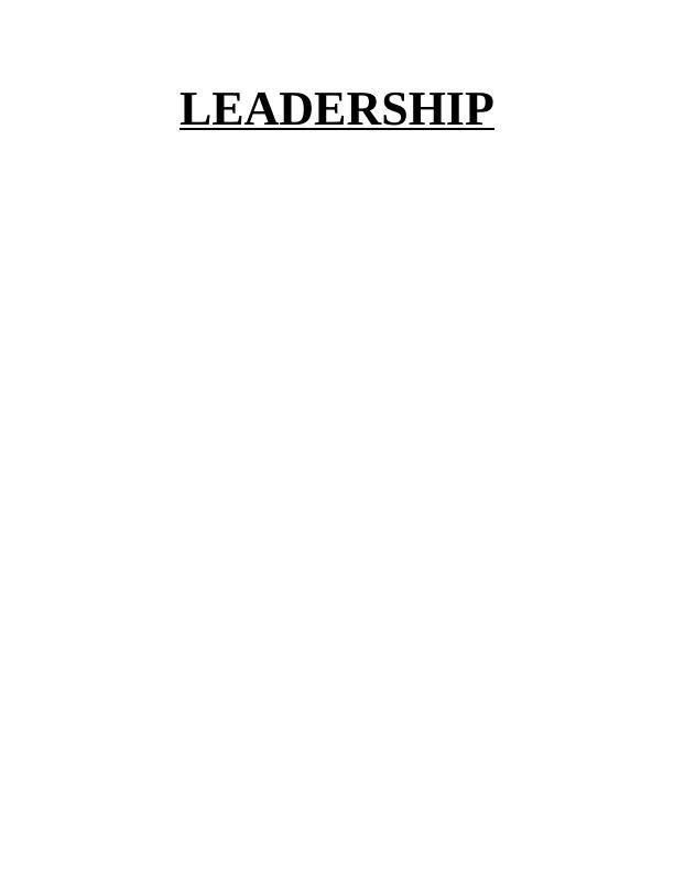 The Concept Of Leadership Management Essay_1