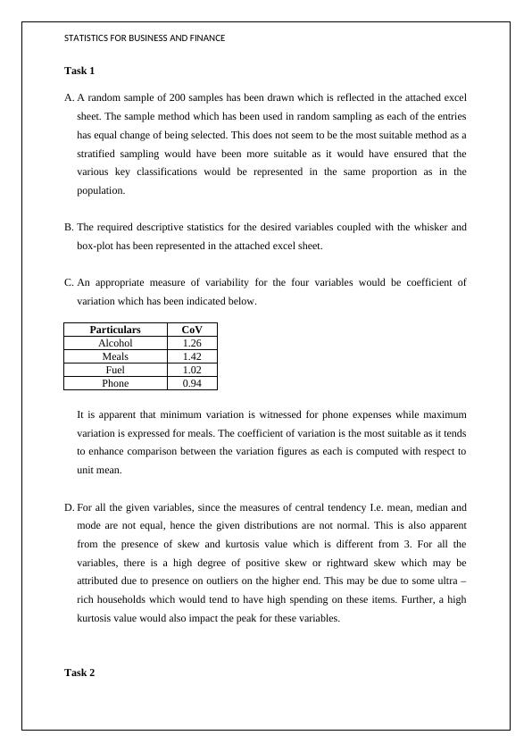 BUS5SBF - Statistics For Business and Finance, Question/Answer_2