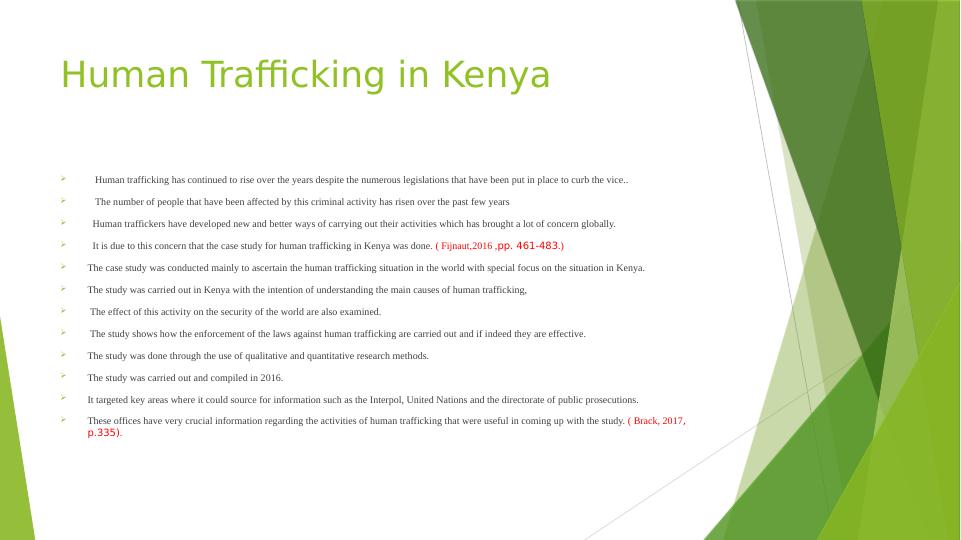 Human Trafficking In Kenya A Case Study On The Rise Of A Global