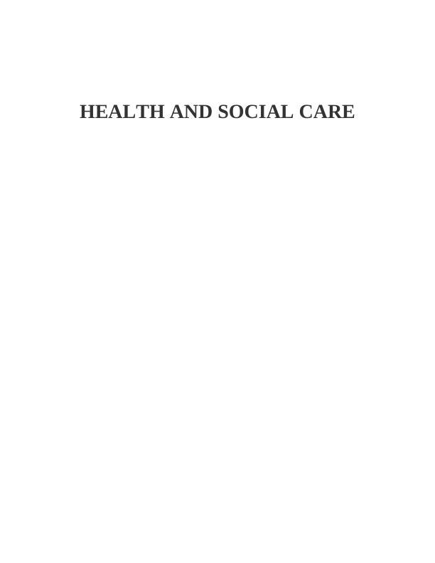 Health and Social Care Assignment Sample PDF_1