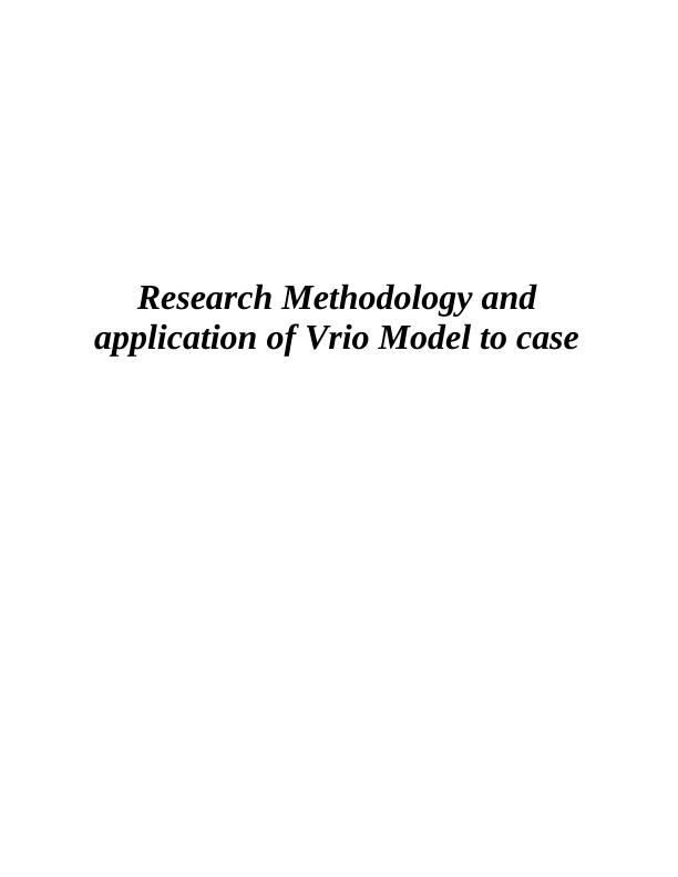 Assignment On VRIO Model Of Leadership_1