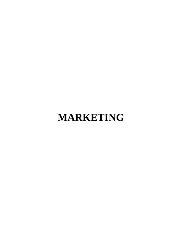 Marketing Assignment | Marketing Mix Assignment_1
