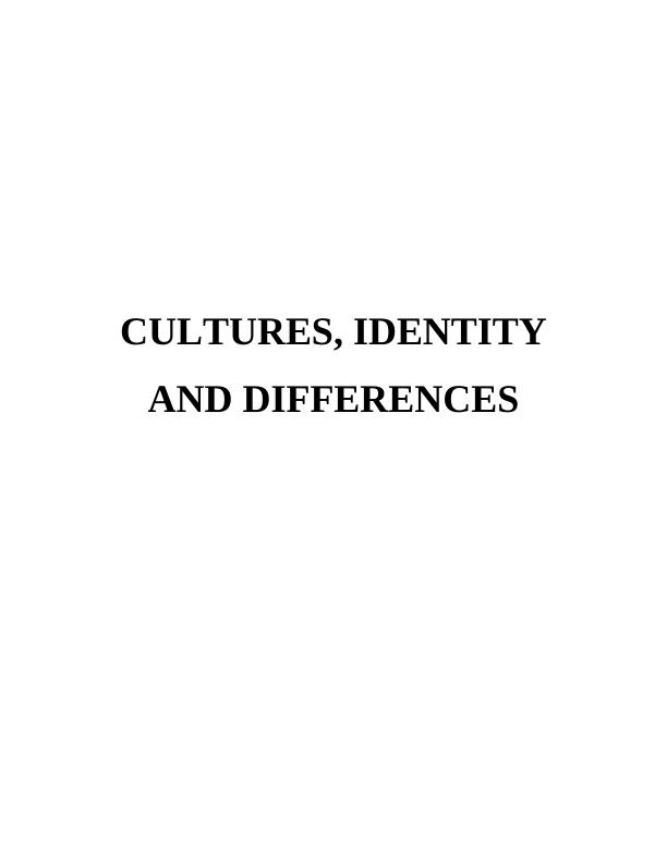 The Case of Crime, Identity and Differences in Cultures, Identities and Discriminants_1